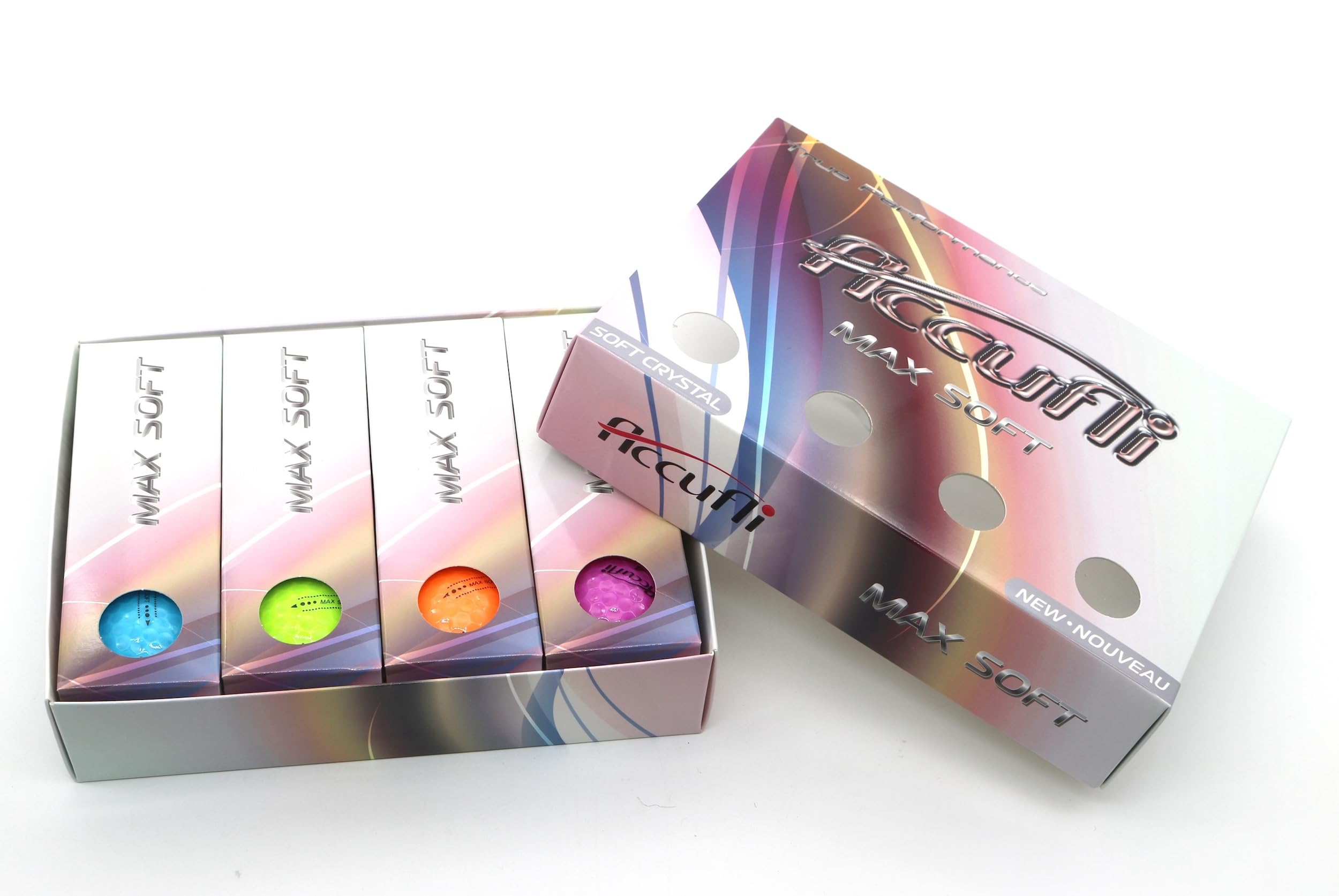 Amazon.com : ACCUFLI Max Soft Golf Balls (Crystal Mix 12PK